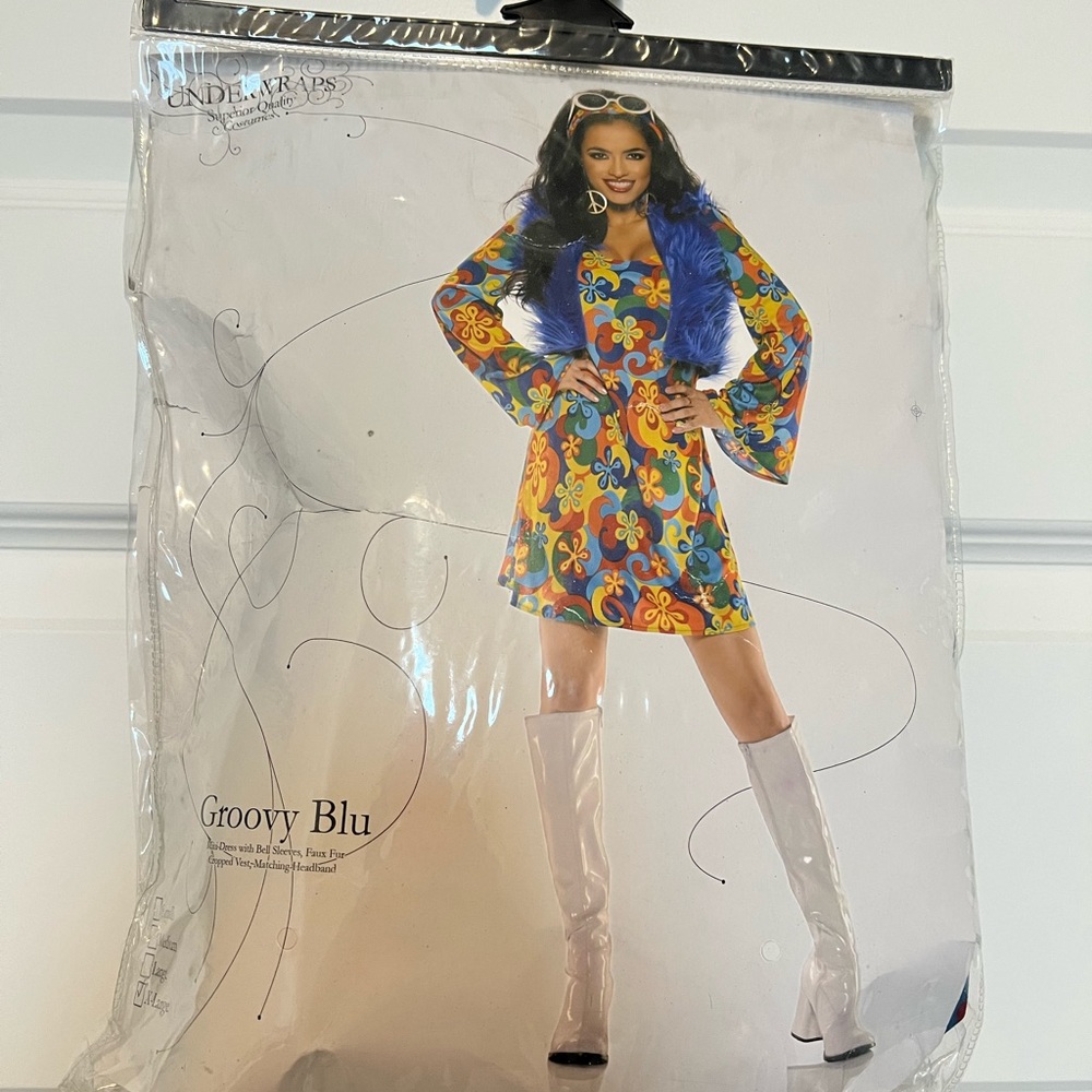 Groovy Blue Hippie Women's Adult Halloween